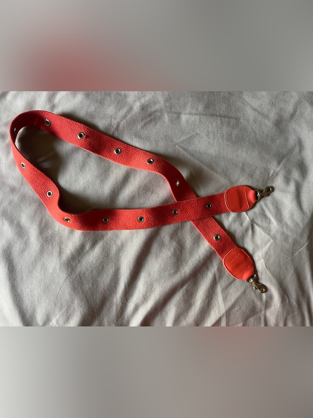 Clare V Orange Canvas Grommet Strap